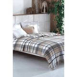 Bikaya Home Aksu 150X220 Cozy Life Skoç Pamuklu Battaniye - Orijinal Kutulu - Inka Gri - Çok Renkli - 180 x 220 cm