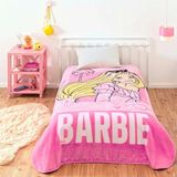 Bikaya Home Kristal Lisanslı Barbie Girl Power Battaniye - 160X220 - Orijinal Pvc Çantalı - Çok Renkli - 180 x 220 cm