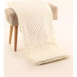Bikaya Home Mira 180X220 Çok Amaçlı Koltuk Örtüsü | Battaniye ve Yatak Örtüsü Olarakta Kullanabilir - 180 x 220 cm - Krem