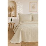 Bikaya Home Nakışlı Kadife Çift Kişilik 3 Parça Yatak Örtüsü Seti - 250x260 cm - Pvc Çantalı - %100 Pamuk