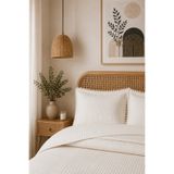 Bikaya Home Ponponlu Çift Kişilik 3 Parça Yatak Örtüsü Seti | 260x240 cm | Modern ve Şık Tasarım | Günlük ve Çeyizlik