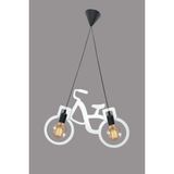 Bike Ahşap Bisiklet Tekerlek Avize Dekoratif Lüks Sarkıt Lamba Retro Rustik Ofis Cafe Modern Tavan Avize - 2 - Ahşap - Beyaz