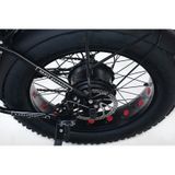 Bike - S Model Elektrikli Katlanılabilir Bisiklet - Siyah - Kırmızı