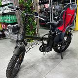 Bike Sky Unisex Çocuk Gri-Kırmızı Htp Design Italyan Bisiklet Koltuğu Bagaja Montaj