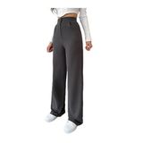 Bikelife Likralı Palazzo Salaş Geniş Paça Pantolon, 3XL, BKL0000010126, Gri, Kadın
