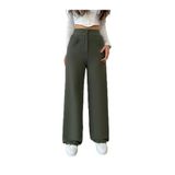 Bikelife Likralı Palazzo Salaş Geniş Paça Pantolon, 3XL, BKL0000010126, Haki, Kadın