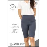 Biker Şort Yüksek Bel Iç Göstermez Esnek Yumuşak Likralı Soft Biker Basics Antrasit HB4070 - 7 - 8 Yaş