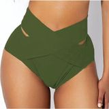 Bikini Alt Yeniz Sezon Yüksek Bel Bikini Altı - Haki - 38