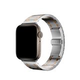Bikordon Apple Watch Uyumlu Royal Edition Gri Roz Çelik Unisex Akıllı Saat Kordon