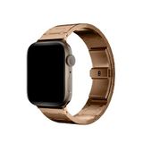 Bikordon Apple Watch Uyumlu Royal Edition Pembe Tearose Çelik Unisex Akıllı Saat Kordon