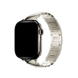 Bikordon Apple Watch Uyumlu Starlight Aurina Bej Loop Çelik Akıllı Saat Kordon