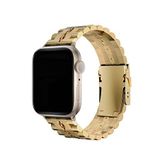 Bikordon Apple Watch Uyumlu Steelmaster Altın Loop Royal Yellow Çelik Akıllı Saat Kordon