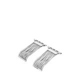 Bikordon Apple Watch Uyumlu Tassel Chain Gümüş Akıllı Saat Kordon
