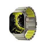 Bikordon Titaflex Apple Watch Ultra Uyumlu Pulse Gri Titanyum Akıllı Saat Kordon