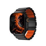 Bikordon Titaflex Apple Watch Ultra Uyumlu Torch Titanyum Siyah Akıllı Saat Kordon