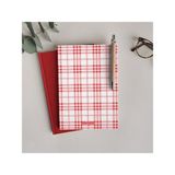 Bikutumutluluk Kırmızı Beyaz Ekose Defter