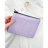 Bikutumutluluk Lila Yıldız Makyaj Çantası Clutch Kalemlik