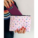 Bikutumutluluk Rengarenk Çiçekli Makyaj Çantası Clutch