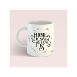 Bikutumutluluk Tasarım Serisi Siyah Home is Where The Love is Kupa