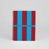 Bikutumutluluk Tasarım Spiralli Defter Taraftara Bordo Mavi