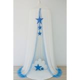Bila Baby STQUEEN BEYAZ TÜL YILDIZ AKSESUARLI CİBİNLİK GÖLGELİK SİNEKLİK