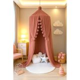 Bila Baby STQUEEN PREMİUM FULL SET 21'Lİ PONPON 2'Lİ BÜYÜK PONPON Gül Kurusu Cibindirik Mini 5 mt Led Işıklı