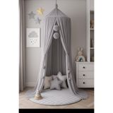 Bila Baby STQUEEN Tül Gri (Grey)Cibinlik Premium Bebek Çocuk Odası