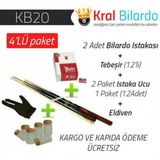 Bilardo Istakası+Tebeşir+Uç+Eldiven Seti