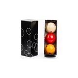 Bilardo Malzemem Ekonomik Benekli Bilardo 3 Top 61.5mm - Siyah