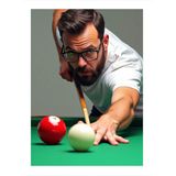 Bilardo Oynayan Adam Tasarım Mdf Tablo