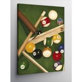 Bilardo Temalı Kanvas Tablo