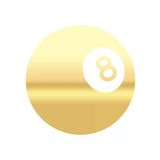 Bilardo Topu Stikcer 17X17 Cm Gold
