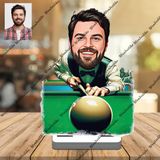 Bilardo Ustası 3d Ahşap Biblo,sevgiliye Hediye,doğum Günü Hed