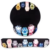 Bilek Destekli Mouse Pad - Oskal Siyah Klavye Bilgisayar Klavyesi Ofis Bellek Köpüğü Mouse Pad Ağrı kesici Bilgisayar Mouse Pad Oyun Mouse Pad Ev Kedi Pençe Bilek Dinlenme Sevimli Mouse Pad