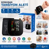 BİLEK ÖLÇÜM 7X8.3CM USB SARJLI - DİJİTAL KONUŞAN TANSİYON ALETİ BK-606 (5264)