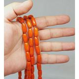 Bileklik Boy Ahşap Silindir Kesim Yarım Dizi 7 14mm Turuncu 51432 18cm Uzunluğundadır