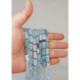 Bileklik Boy Akuamarin Taşı 7x12mm Yarım Dizi 49938 18cm Uzunluğundadır