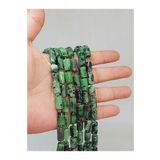 Bileklik Boy Anyolit Rubizoit- Rubyzoisit Taşı 6.5x13mm Yarım Dizi 49928 18cm Uzunluğundadır