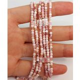 Bileklik Boy Pembe & Beyaz Opal Taşı Küp Şekilli Dizi 2.5mm 45310 Yarım Dizi 17cm Uzunluğundadır