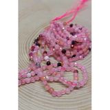Bileklik Boy Pembe Opal Taşı Yarım Dizi 2,5Mm (17Cm Uzunluğundadır)