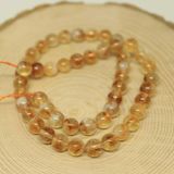 Bileklik Boy Sitrin Taşı Açık & Koyu Karışık Renk Yarım Dizi 7.5-8mm Aralığı 18cm Uzunluğundadır