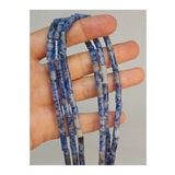 Bileklik Boy Sodalit Taşı Silindir Kesim 4x12.5mm Yarım Dizi 49378 18cm Uzunluğundadır