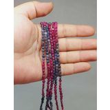 Bileklik Boy Yakut & Safir Taşı Yassı Dizi 2.5 4mm 51206 Yarım Dizi 17cm Uzunluğundadır