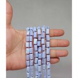 Bileklik Boy Yarım Dizi Kalsedon Taşı 7x12mm 49964 18cm Uzunluğundadır