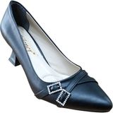 Bilener 830 Kadın Taşlı Tokalı Kadeh Ökçe Stiletto Ayakkabı Siyah