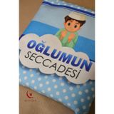 Bilenler Çantalı Erkek Çocuk Seccadesi-Oğlumun Seccadesi (Mavi)