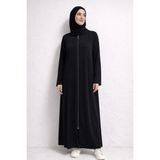 Bilenler Fermuarlı Viskon Namaz Elbisesi /ferace - Siyah - 46 - 48