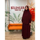 Bilenler Medine Ipeği Gölgeli Sufle Takım - Standart - Bordo