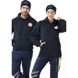 Bilenn Tekstil Paramedik Unisex Kapüşonlu Sweatshirt - Lacivert - 3XL