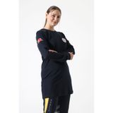 Bilenn Tekstil Yuvarlak Yaka Penye Tunik Baskılı - Lacivert